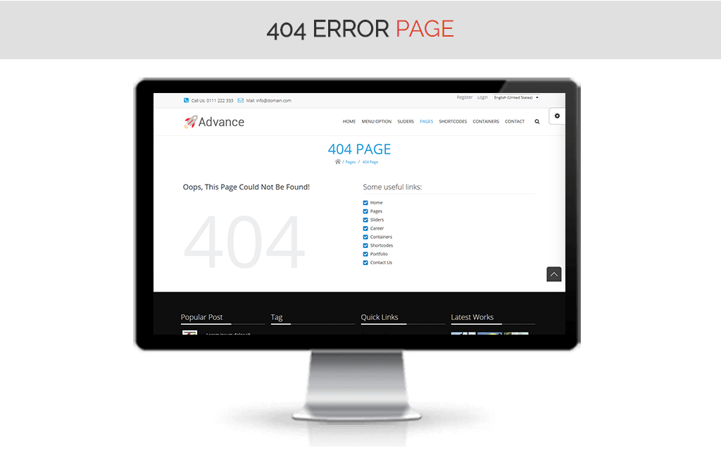 Advance 404 Page