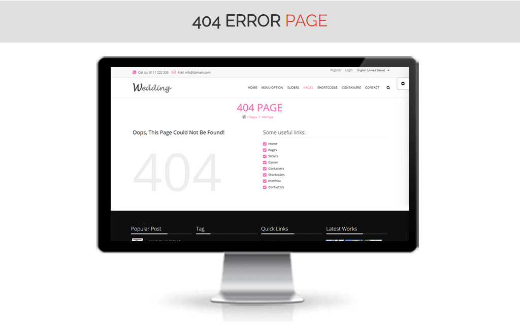 Wedding 404 Page